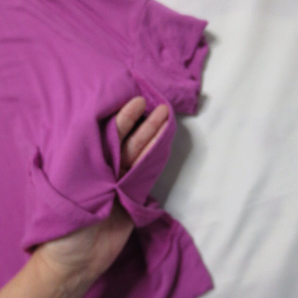 ANOTHER LOVE womens TOP shirt FUSHIA cropped OVERSIZED hoodie SIZE L - Picture 12 of 12